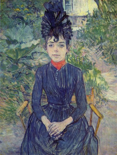 Justine Dieuhl in the Garden by Henri de Toulouse Lautrec